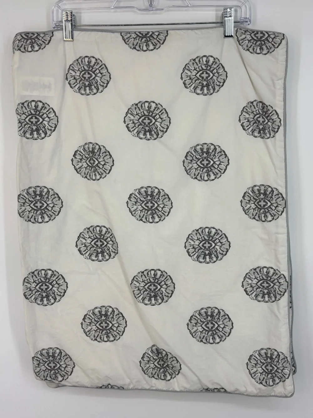 Pottery Barn Set of Two Standard Pillow Shams Imani Medallion Gray Reversible